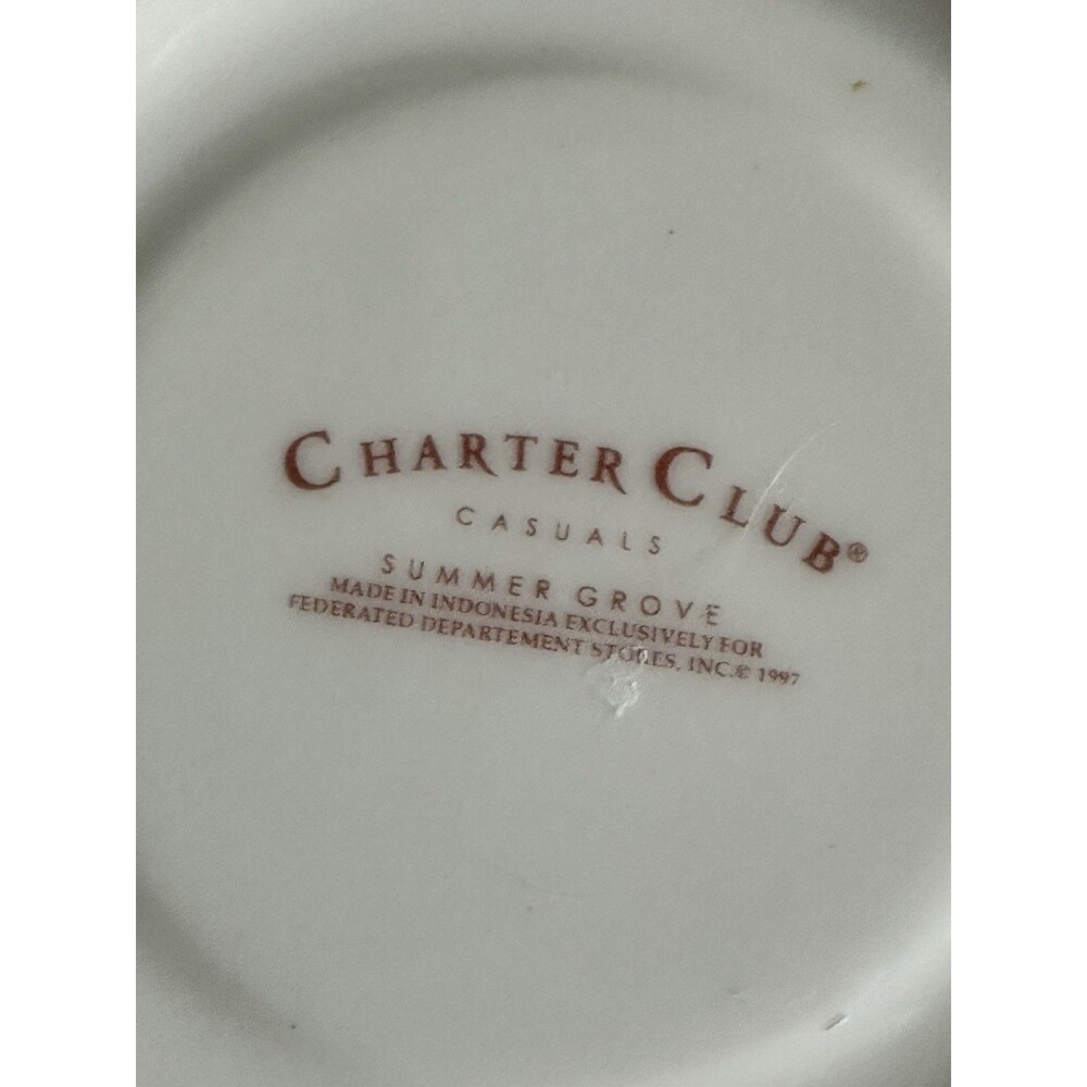 Charter Club Summer Grove Tea Coffee Cup & Saucer Set For One - Picture 6 of 9